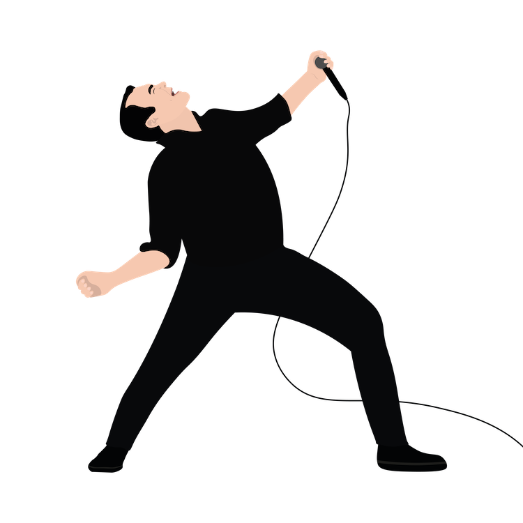 Future Islands Sam Herring dancing to the sky